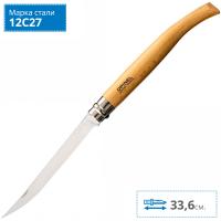 Нож складной Opinel №12 филейный, нерж.ст., бук, длина лезвия 120 мм