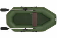 Лодка Фрегат М-1 гребная с веслами зеленая 200 см
